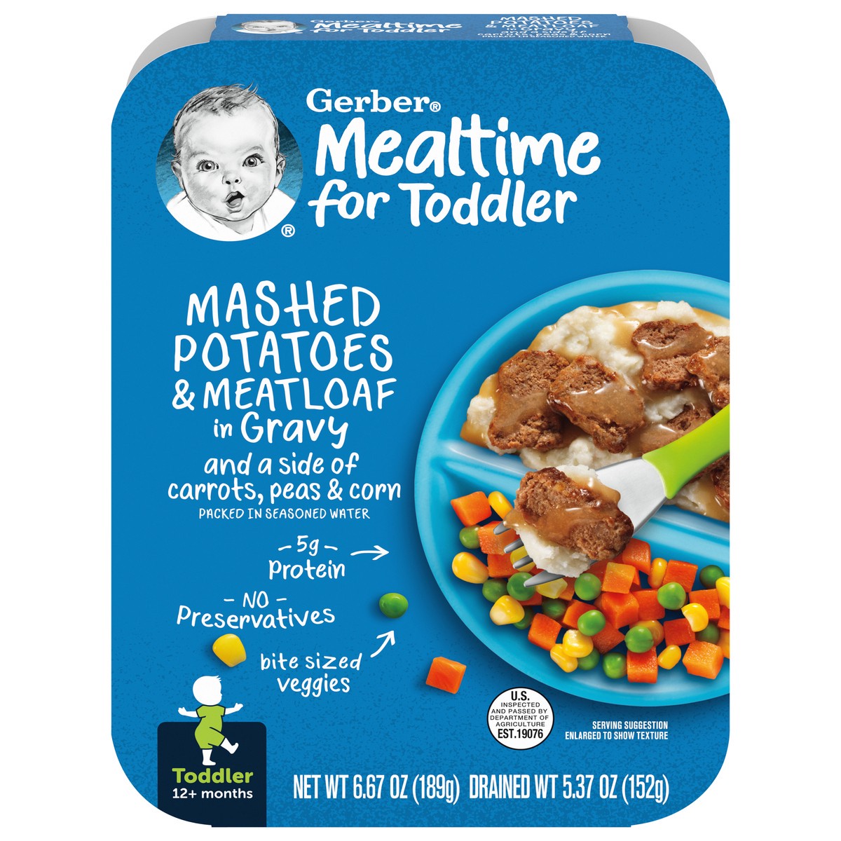 slide 1 of 9, Gerber Mealtime for Toddler, Yellow Rice and Chicken with Vegetables in Sauce Toddler Food, 6.67 oz Tray (8 Pack), 6.67 oz