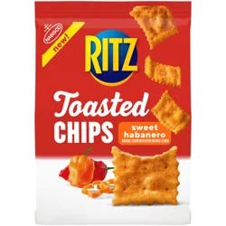 RITZ Toasted Chips Sweet Habanero Crackers, Party Snacks, 8.1 oz