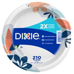 Dixie 10 Inch Printed Paper Plates, 210 ct
