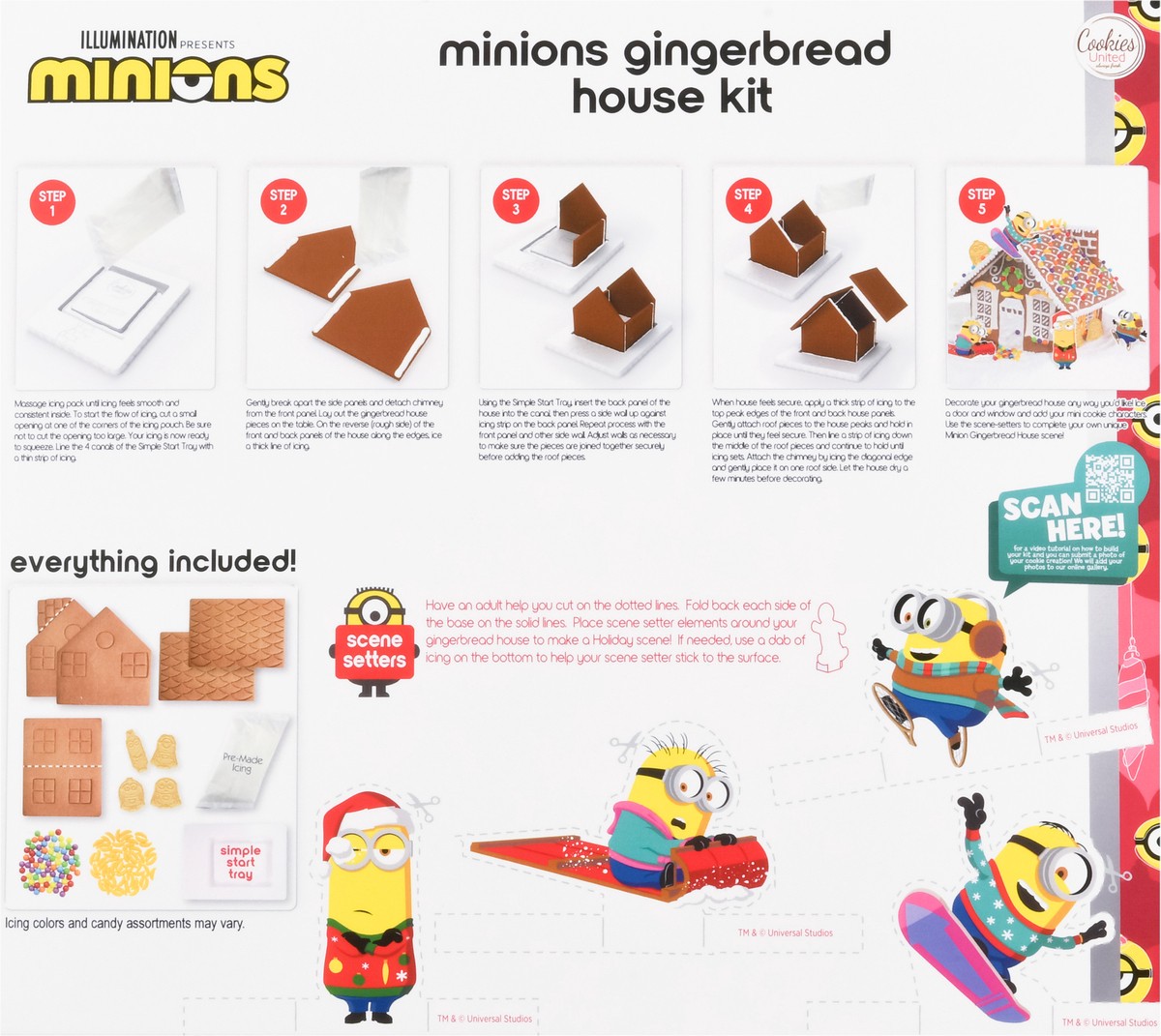 slide 6 of 10, Cookies United Minions Gingerbread House Kit, 29 oz