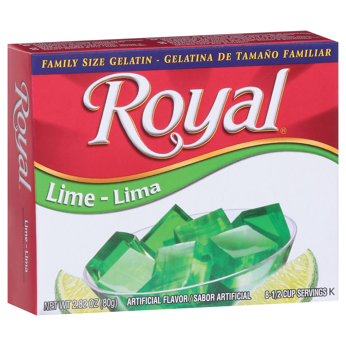 slide 6 of 9, Royal Lime Gelatin Family Size 2.82 oz, 2.82 oz