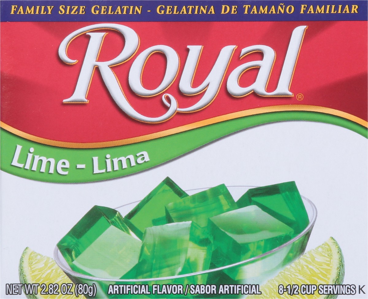 slide 7 of 9, Royal Lime Gelatin Family Size 2.82 oz, 2.82 oz