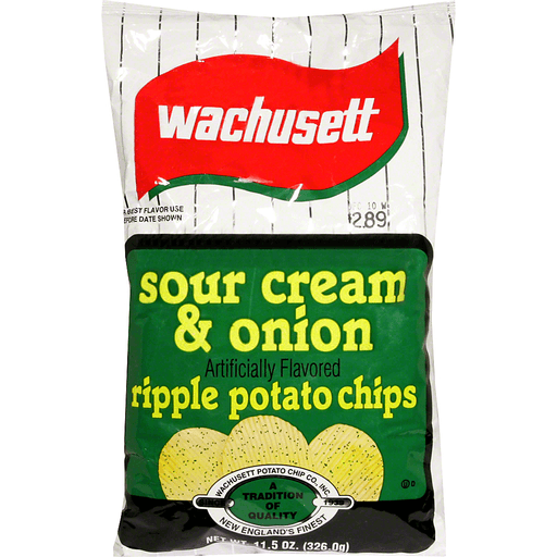 slide 1 of 1, Wachusett Sour Cream/Onion Ripple, 10 oz