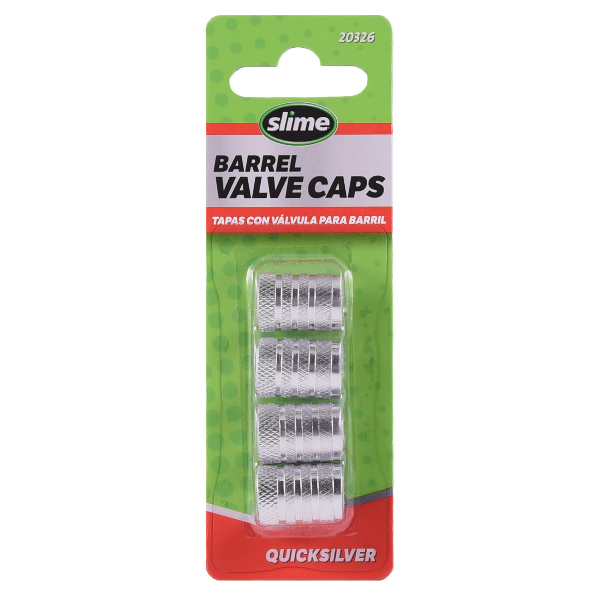 slide 1 of 1, Slime Barrel Valve Caps, Quicksilver, 1 ct