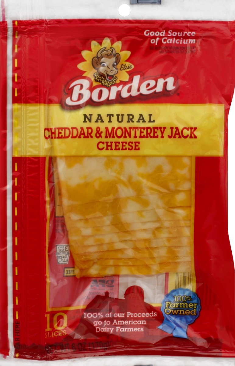 slide 1 of 3, Borden Cheese Slices, 6 oz