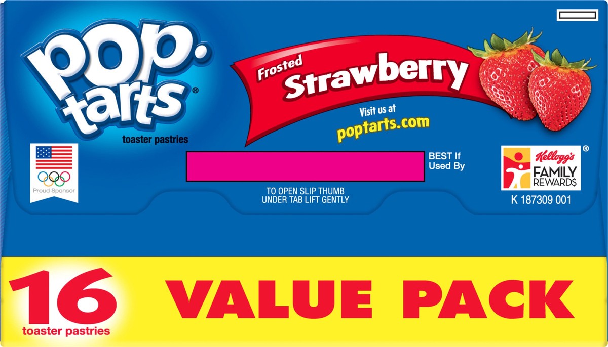 slide 4 of 8, Pop-Tarts Frosted Strawberry Toaster Pastries, 29.3 oz