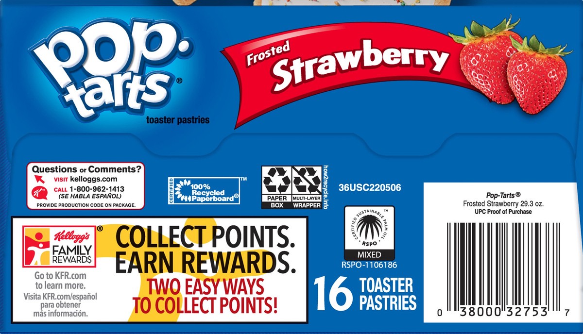slide 6 of 8, Pop-Tarts Frosted Strawberry Toaster Pastries, 29.3 oz