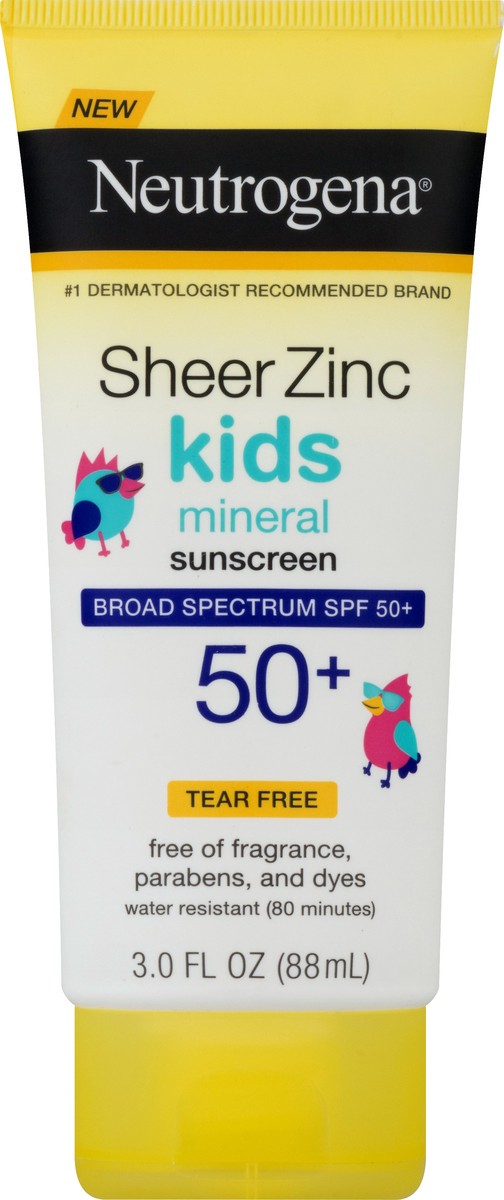 slide 5 of 9, Neutrogena Sheer Zinc Kids Sunscreen Lotion - SPF 50 - 3 fl oz, 3 fl oz