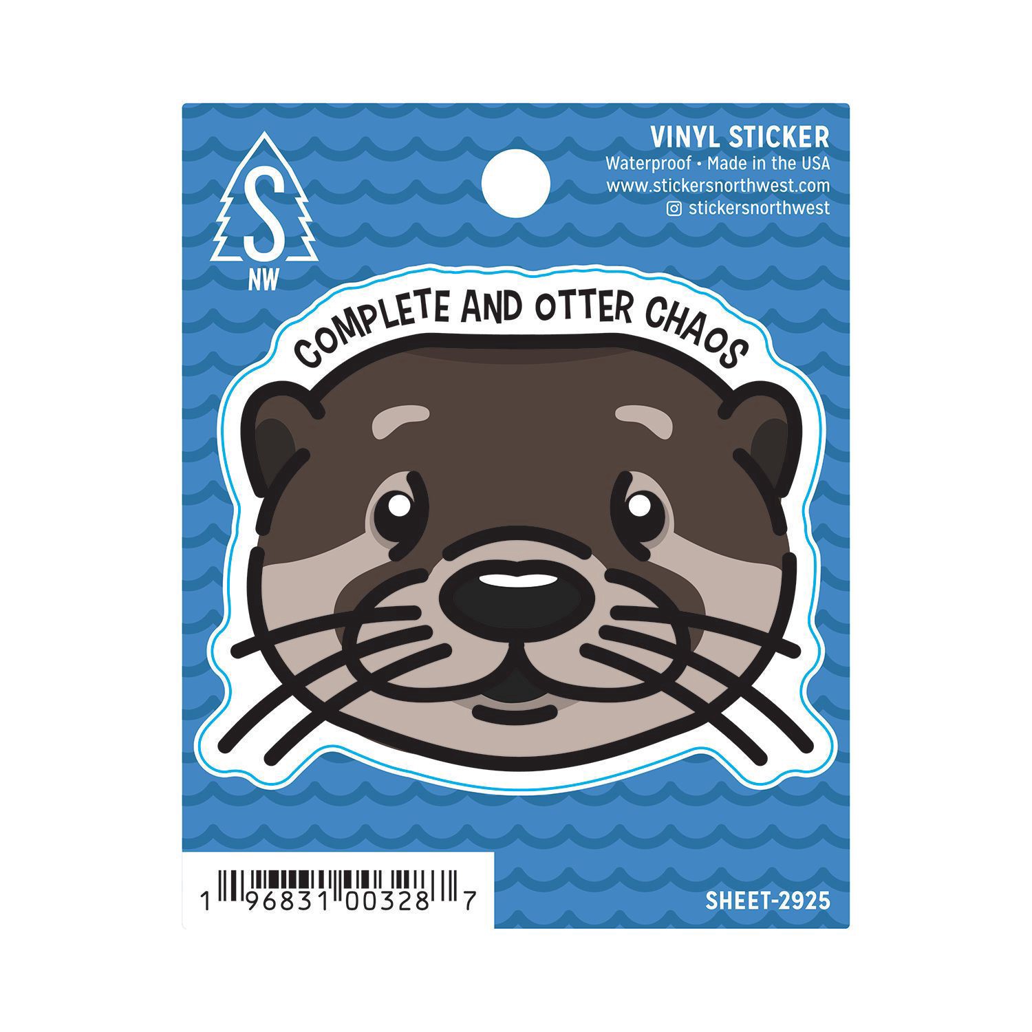 slide 1 of 1, Stickers Northwest Otter Chaos Vinyl Sticker, 1 ct