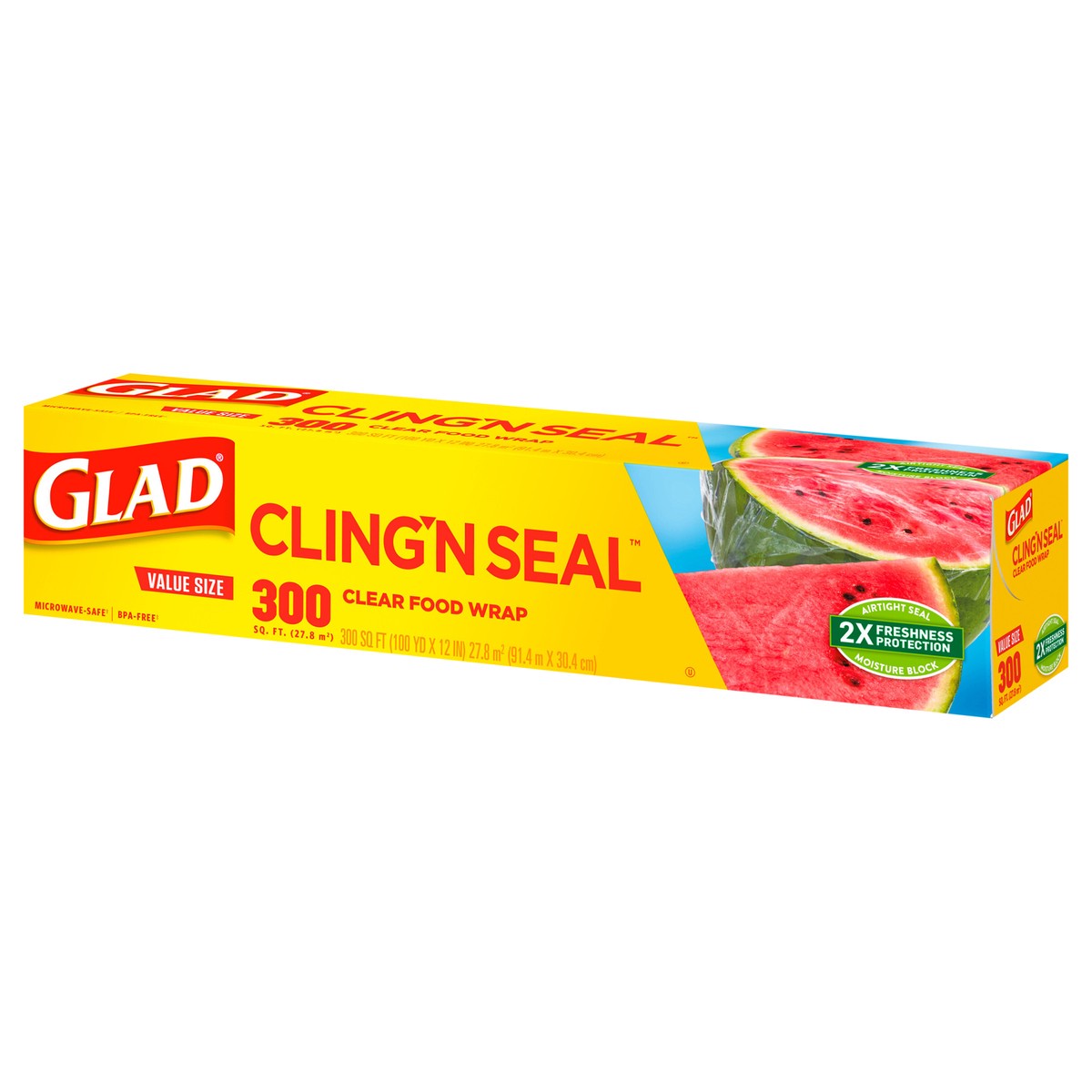 slide 3 of 9, Glad Cling Wrap - 300 sq ft, 300 ft