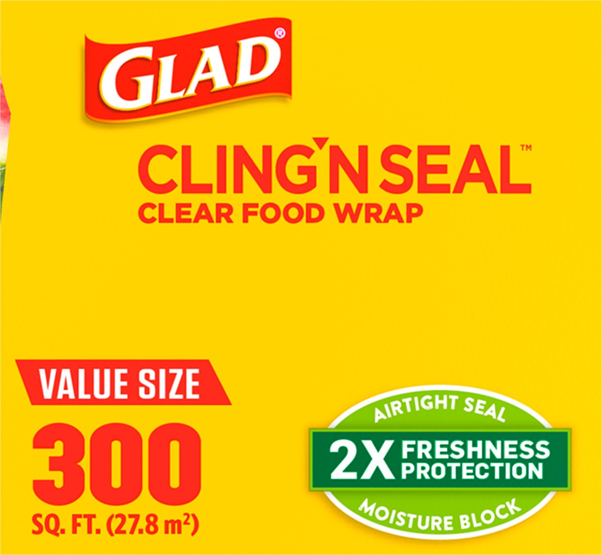 slide 2 of 9, Glad Cling Wrap - 300 sq ft, 300 ft