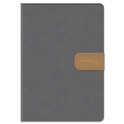 slide 1 of 1, C.R. Gibson Leatherette Lined Journal with Magnetic Closure - Gray, 1 ct
