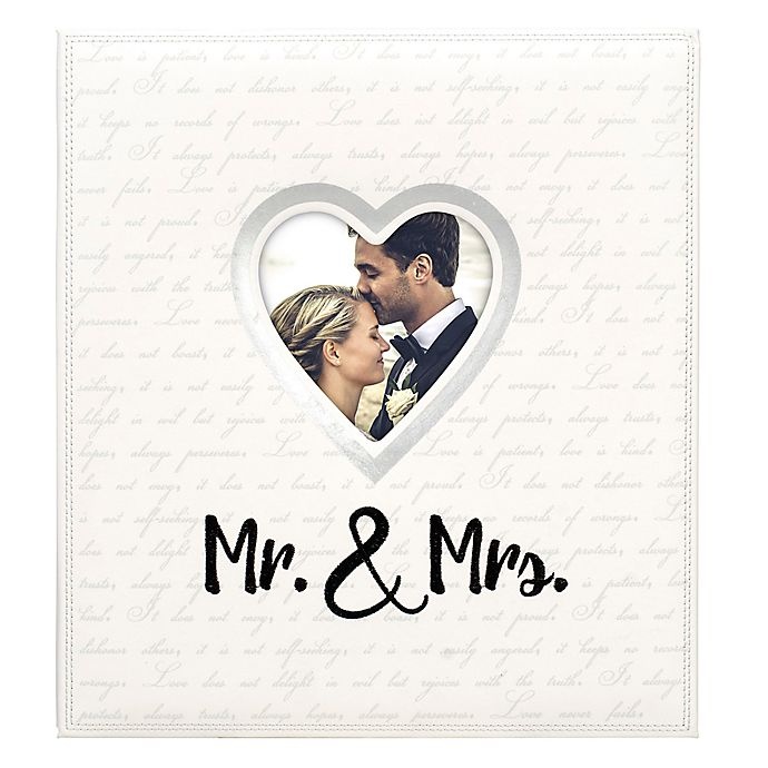 slide 1 of 2, Malden Mr. & Mrs. 400-Photo Heart Wedding Photo Album - Silver'', 1 ct