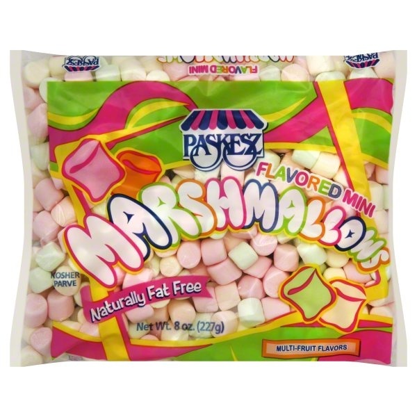 slide 1 of 1, Paskesz Marshmallow Mini Color, 8 oz