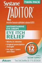 Zaditor Twin Pack Eye Itch Relief Antihistamine Eye Drops 2 ea