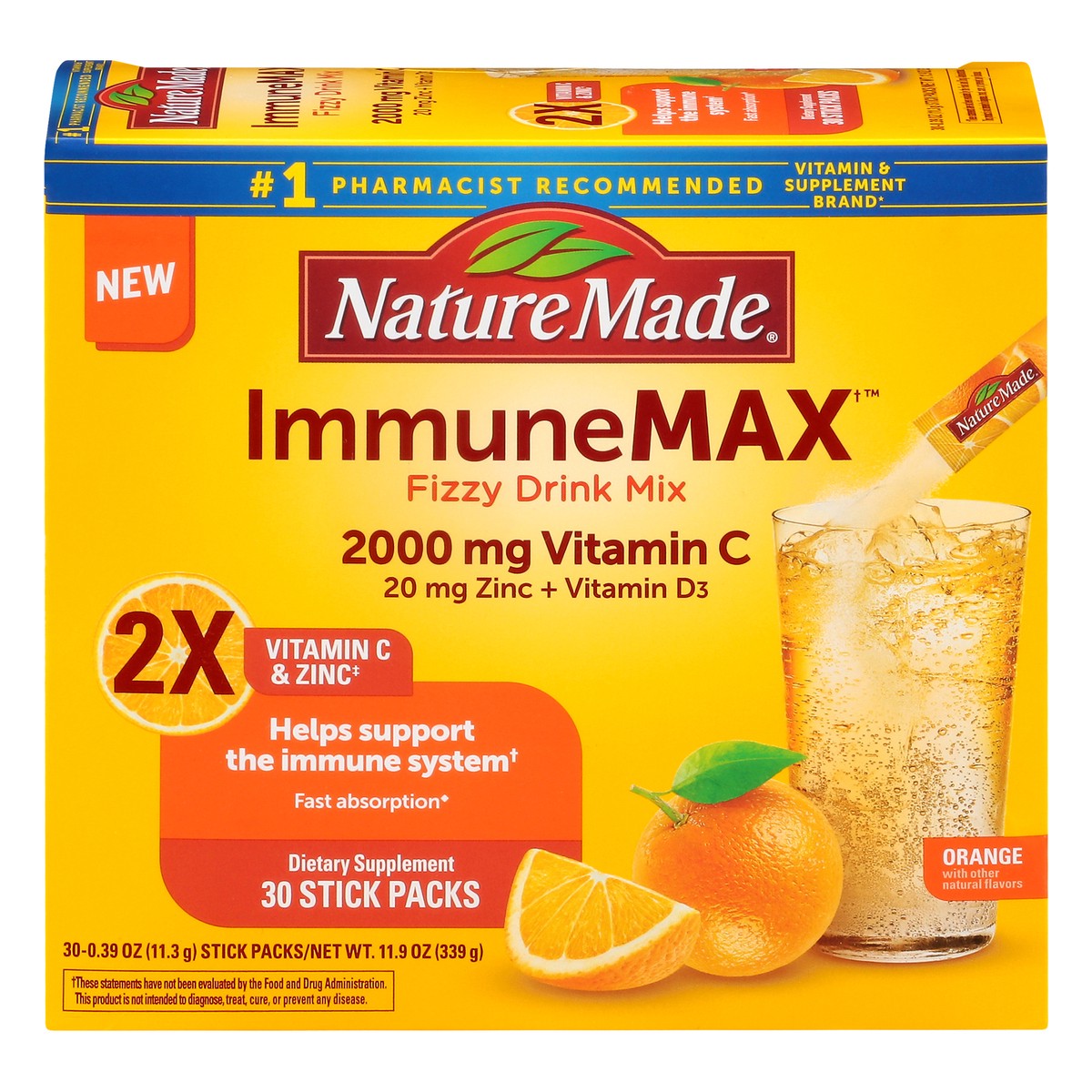 slide 1 of 9, Nature Made Immune Max Powder, 30 ct