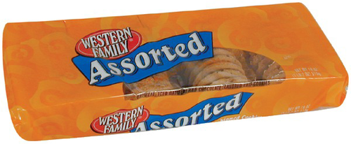 slide 1 of 1, Western Family Assorted Cookies, 18 oz