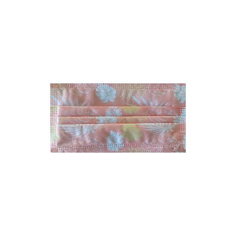 slide 1 of 1, Aloha Disposable Masks Printed Peach Monsterra, 5 ct