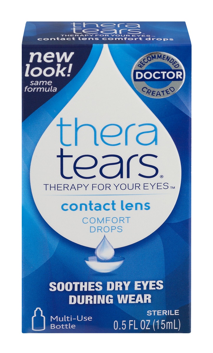 slide 1 of 1, TheraTears Contact Lens Comfort Drops, 0.5 fl oz