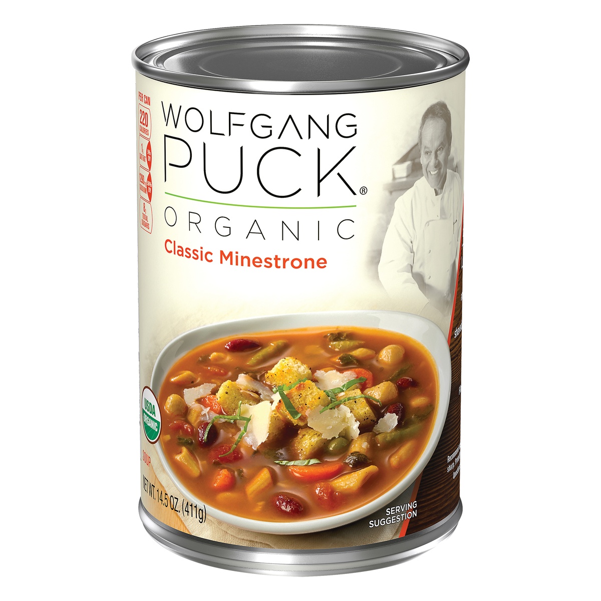 slide 1 of 10, Wolfgang Puck Organic Soup Classic Minestrone, 14.5 oz