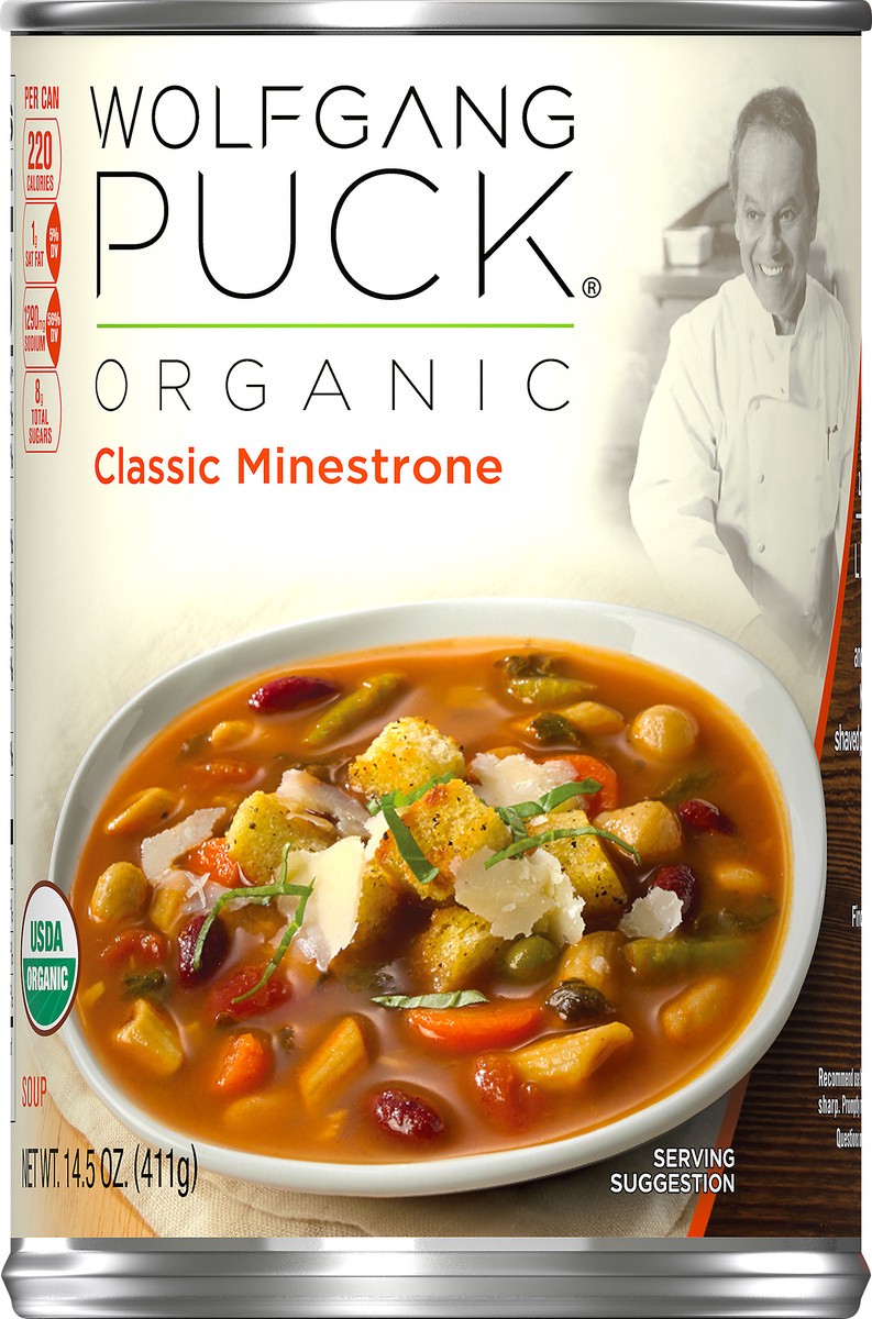 slide 1 of 5, Wolfgang Puck Organic Classic Minestrone Soup 14.5 oz, 14.5 oz