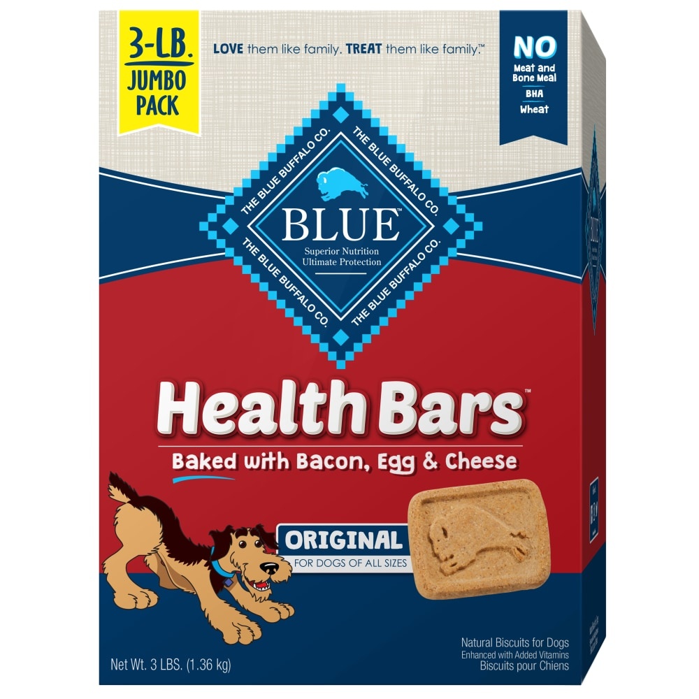 slide 1 of 1, Blue Buffalo Health Bacon Egg & Cheese Dog Bars, 48 oz