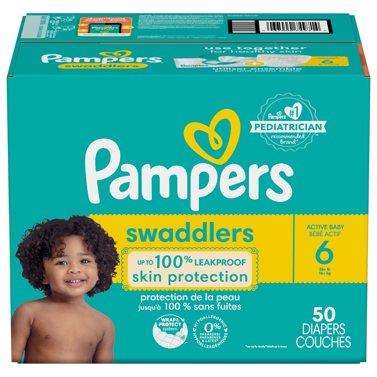 slide 1 of 3, Pampers Swaddlers Active Baby Diapers Super Pack - Size 6 - 50ct, 50 ct