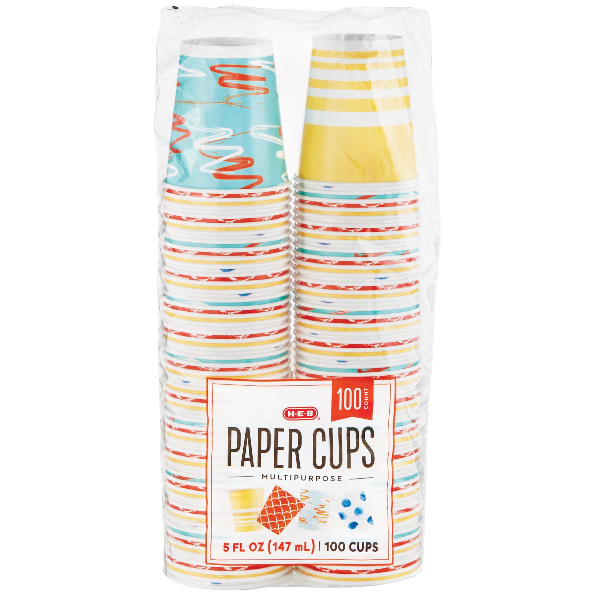 slide 1 of 1, H-E-B 5 oz Multipurpose Paper Cups, 100 ct