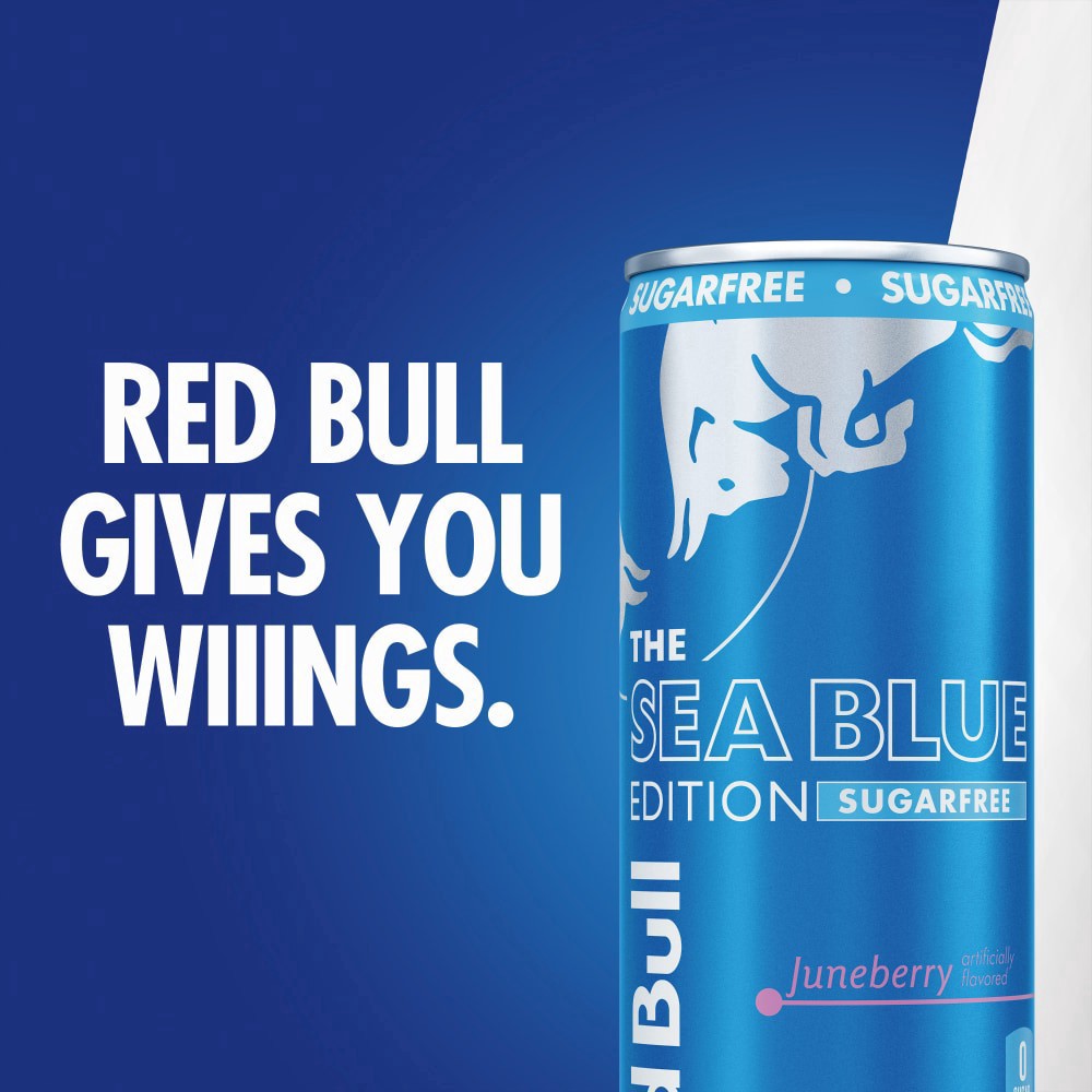 slide 2 of 6, Red Bull S/f Sea Blue Edition, 8 oz