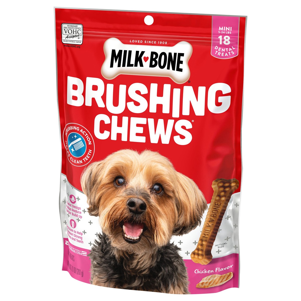 slide 4 of 8, Milk-Bone Milkbone Mini Brushing Chews 18Ct, 18 ct