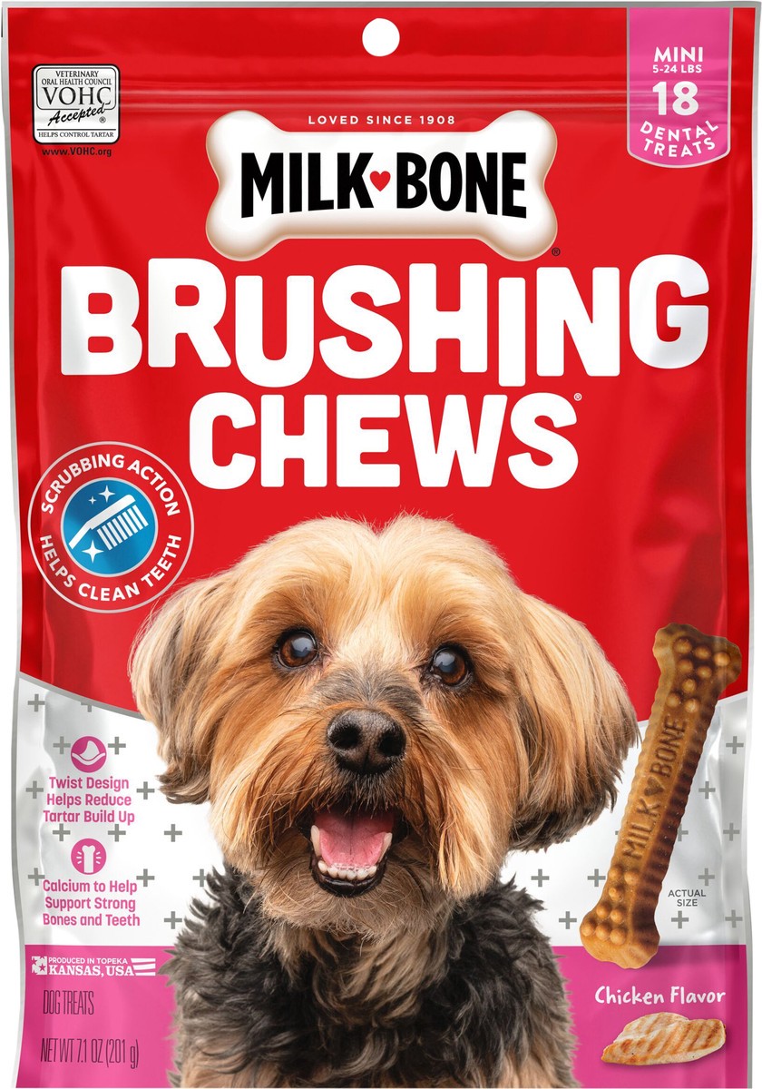 slide 3 of 8, Milk-Bone Milkbone Mini Brushing Chews 18Ct, 18 ct