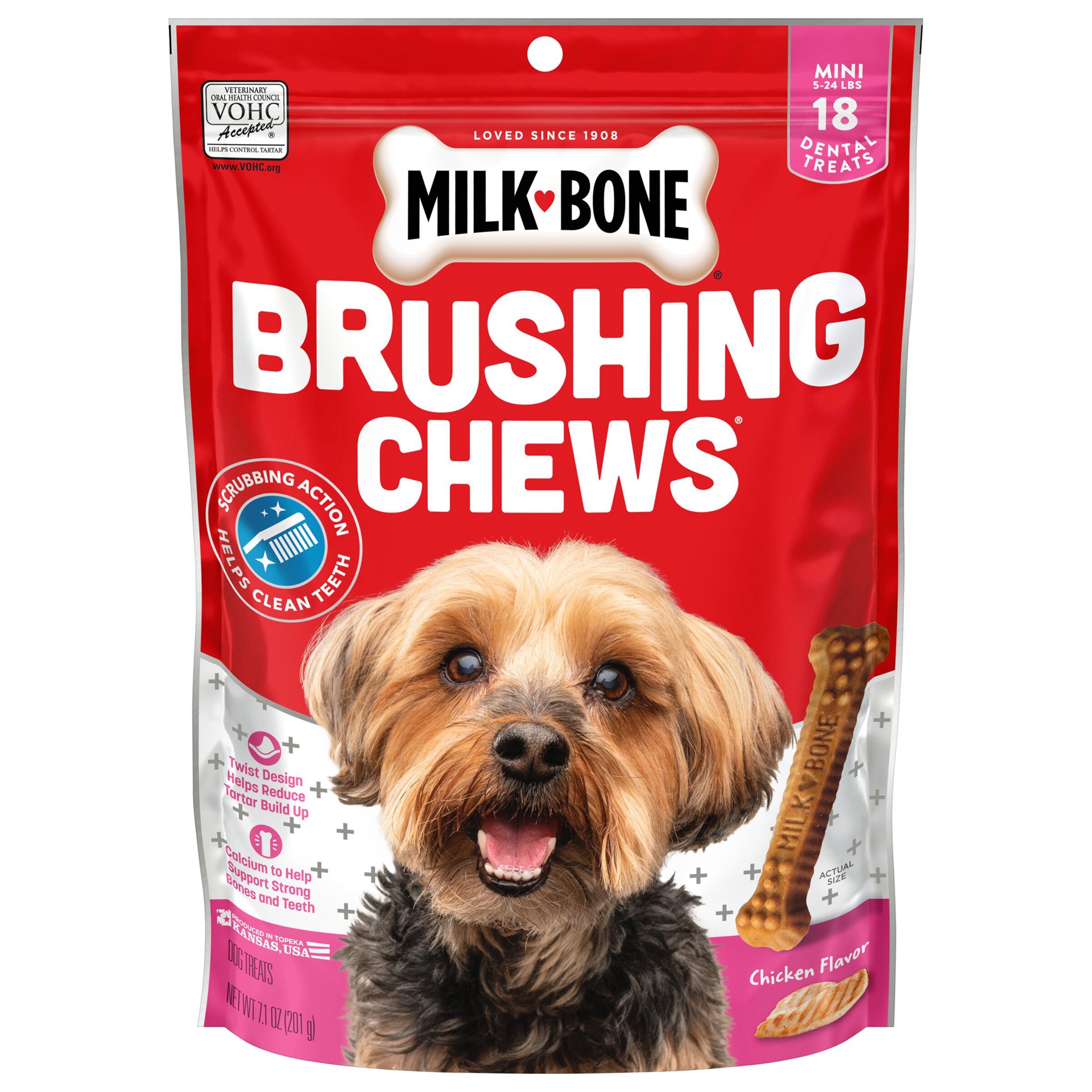 slide 1 of 8, Milk-Bone Milkbone Mini Brushing Chews 18Ct, 18 ct