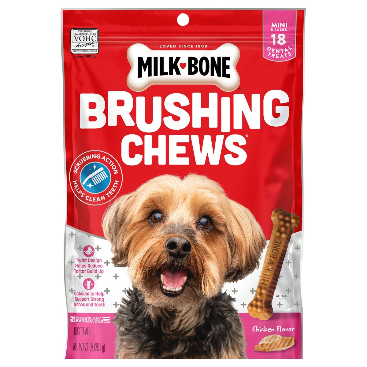 slide 1 of 8, Milk-Bone Milkbone Mini Brushing Chews 18Ct, 18 ct