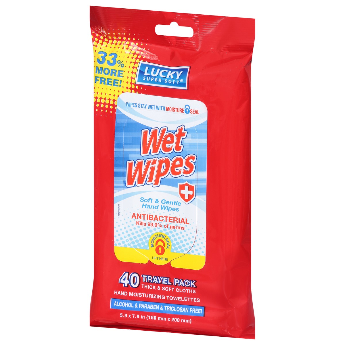 slide 8 of 9, Lucky Super Soft Lucky Wet Wipes Antibacterial, 40 ct