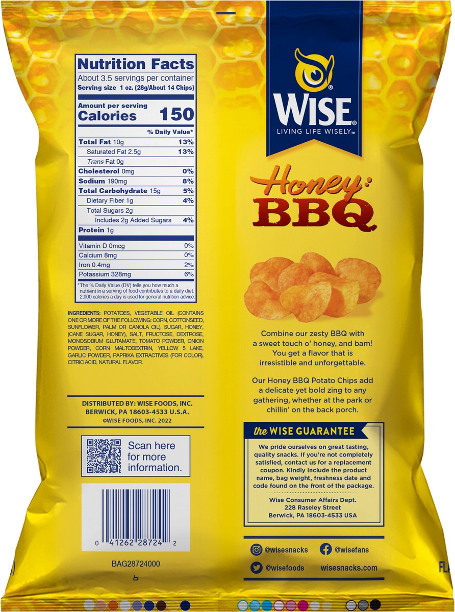 slide 2 of 3, Wise Honey Bbq 3.25 Oz, 3.25 oz