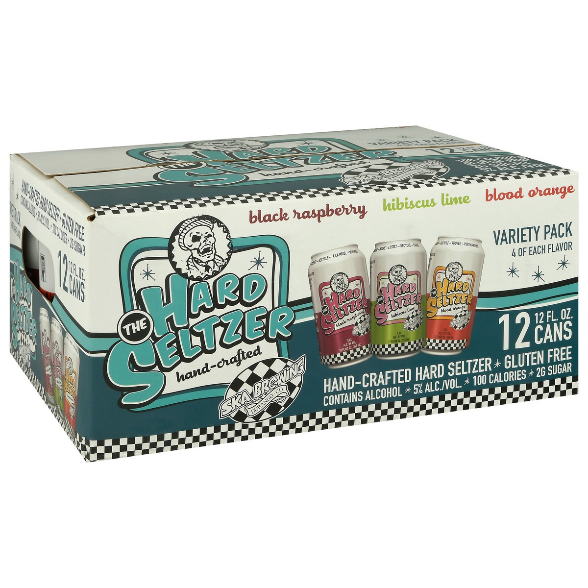 slide 9 of 9, SKA Brewing Gluten Free Hard Seltzer Beer Variety Pack 12-12 fl oz Cans, 12 ct