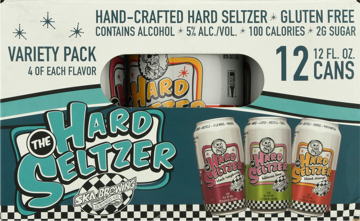 slide 2 of 9, SKA Brewing Gluten Free Hard Seltzer Beer Variety Pack 12-12 fl oz Cans, 12 ct