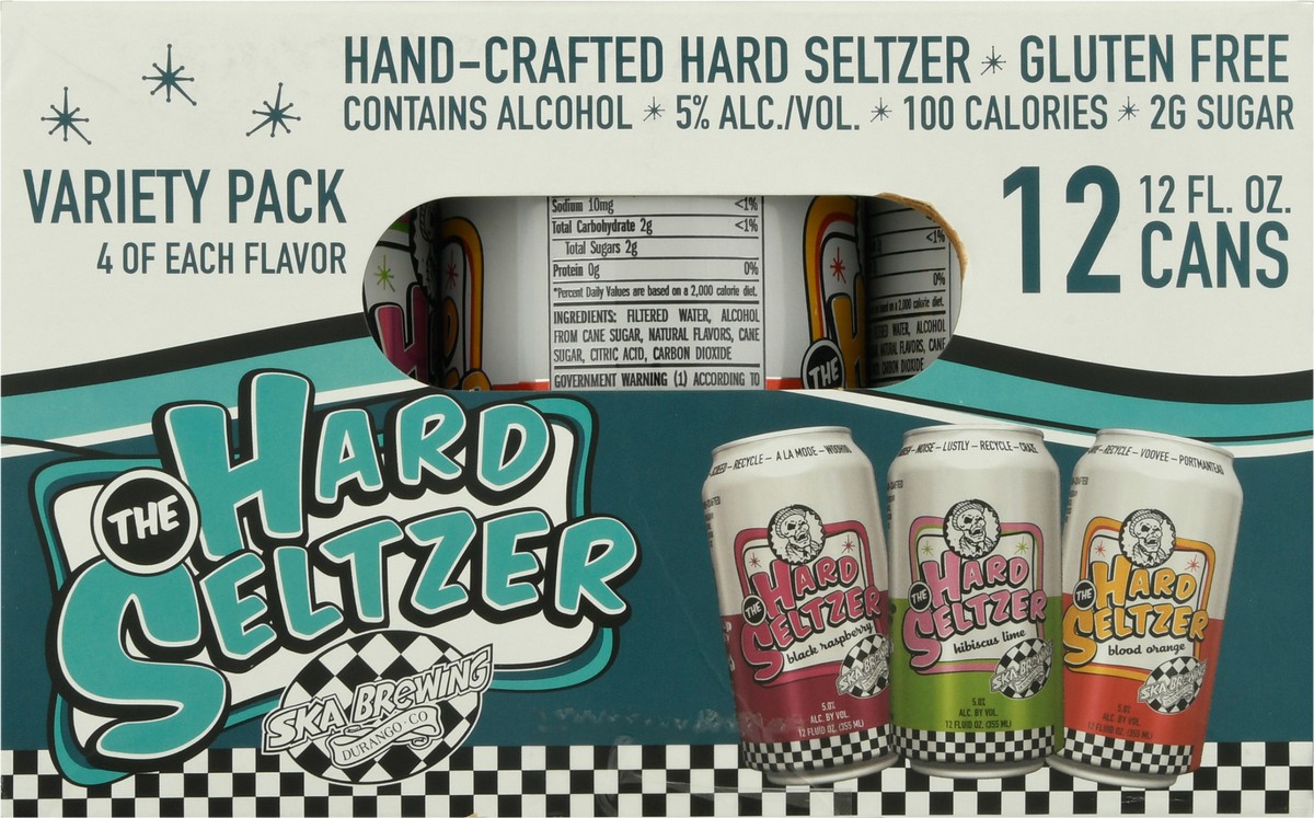 slide 5 of 9, SKA Brewing Gluten Free Hard Seltzer Beer Variety Pack 12-12 fl oz Cans, 12 ct