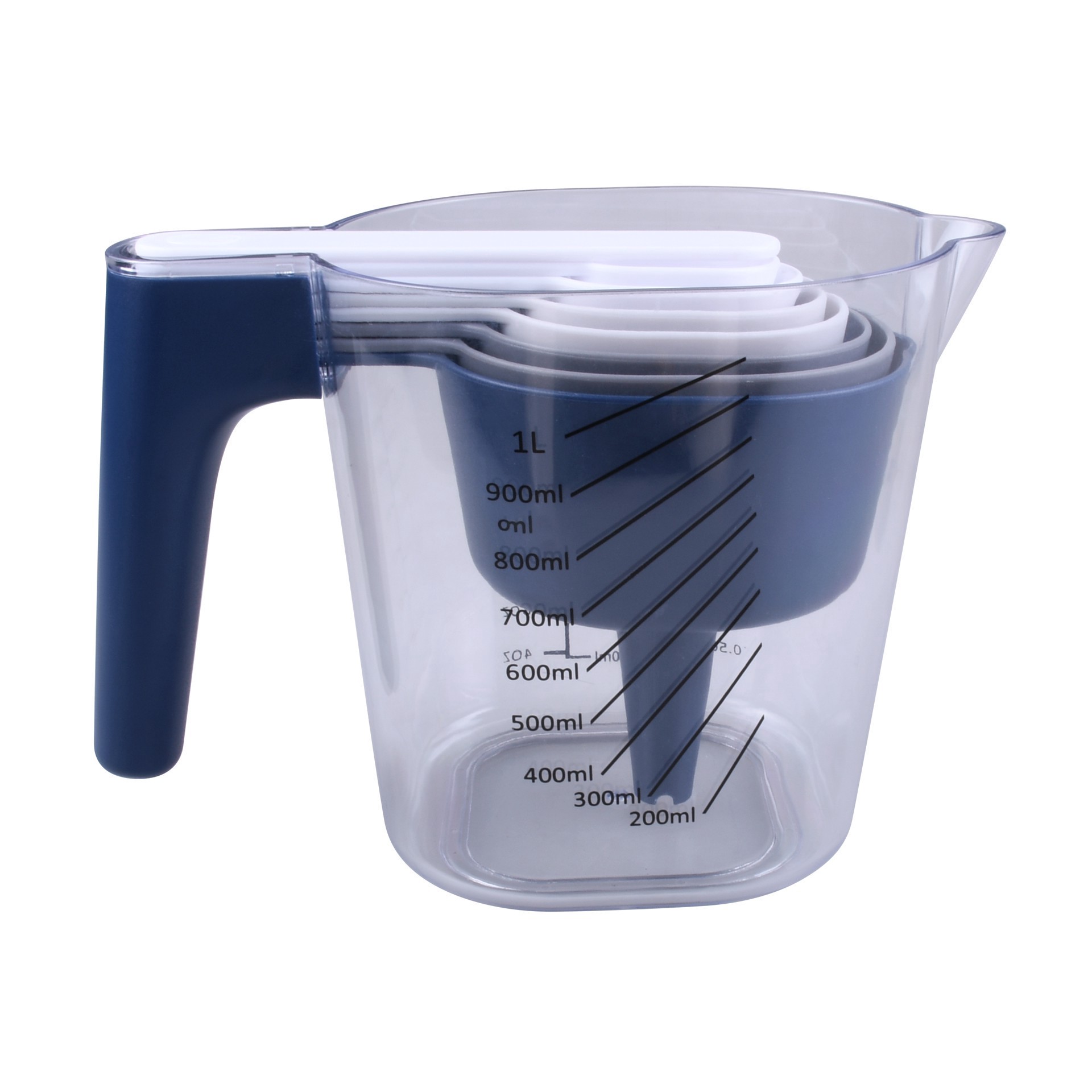 slide 2 of 6, Nested Measuring Cup & Spoon Set By Makery, 8.5 in x 4.4 in x 5.5 in