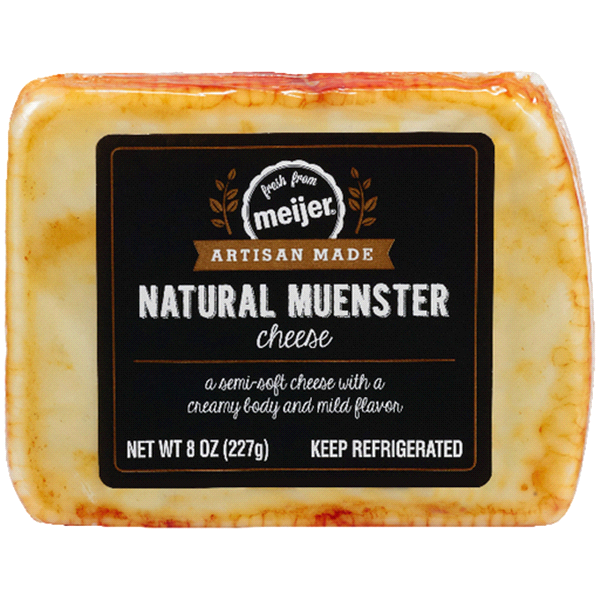 slide 1 of 1, Meijer Chunk Muenster Cheese, 8 oz