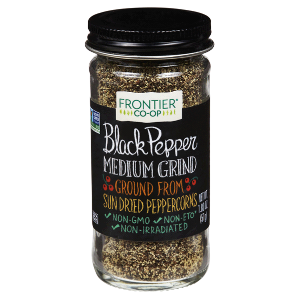 slide 1 of 1, Frontier Pepper Black Medium Ground, 1.8 oz