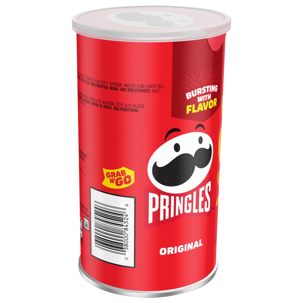 slide 9 of 13, Pringles Potato Crisps Chips, Lunch Snacks, On-the-Go Snacks, Grab N' Go, Original, 2.3oz Can, 1 Can, 2.3 oz