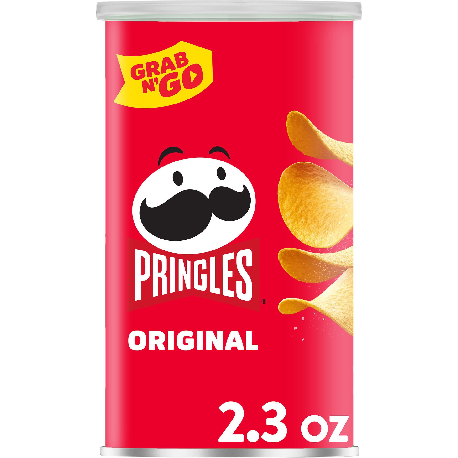 slide 1 of 13, Pringles Potato Crisps Chips, Lunch Snacks, On-the-Go Snacks, Grab N' Go, Original, 2.3oz Can, 1 Can, 2.3 oz