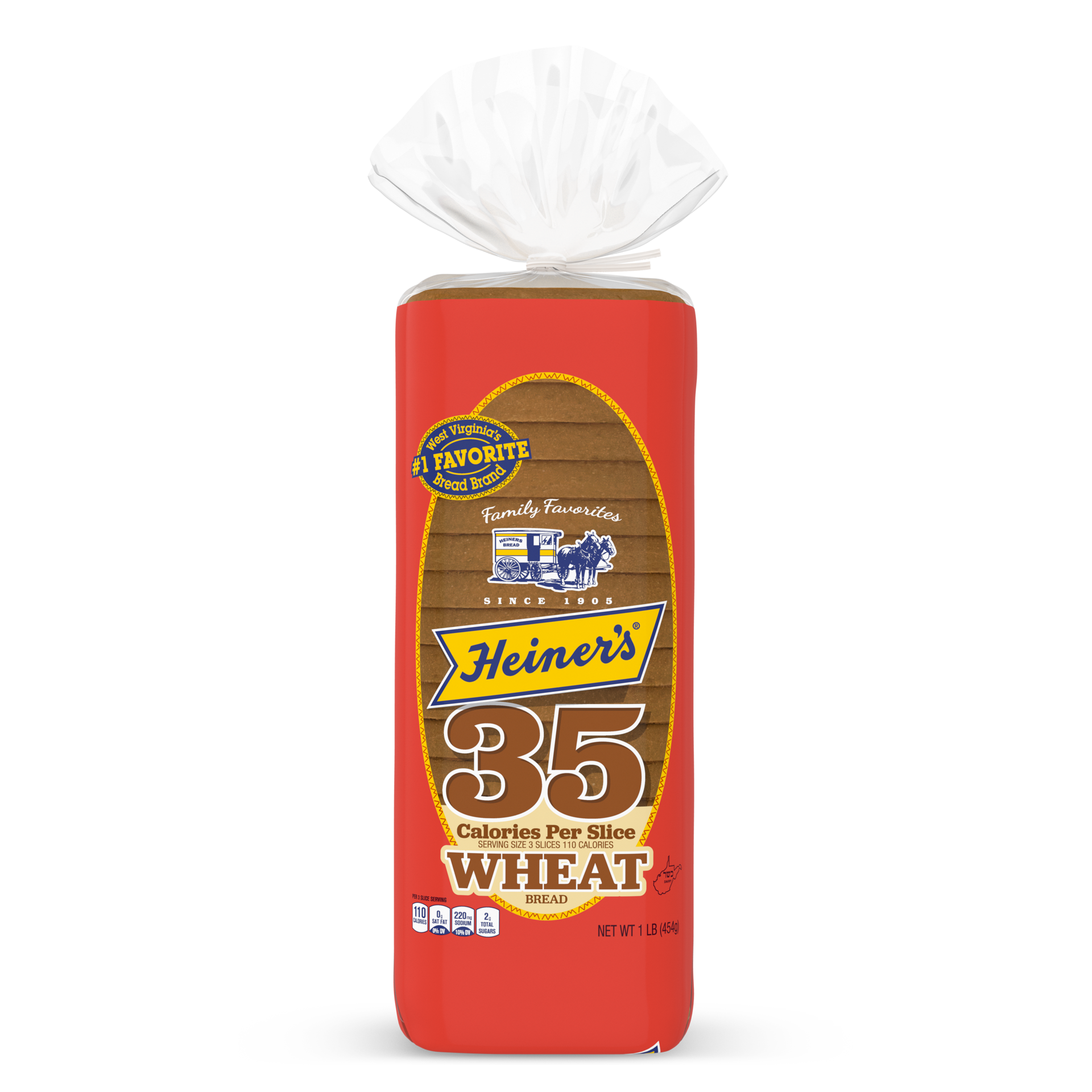 slide 1 of 9, Heiner's 35 Wheat Bread, 16 oz, 1 ct