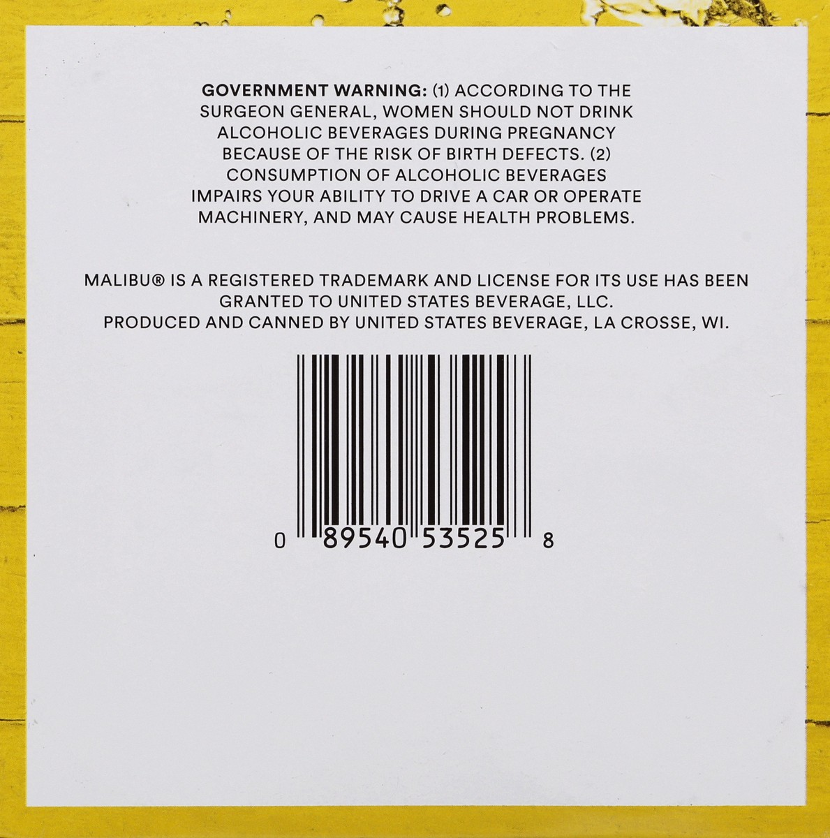 slide 2 of 8, Malibu Pineapple Splash 4Pk Cans, 355 ml