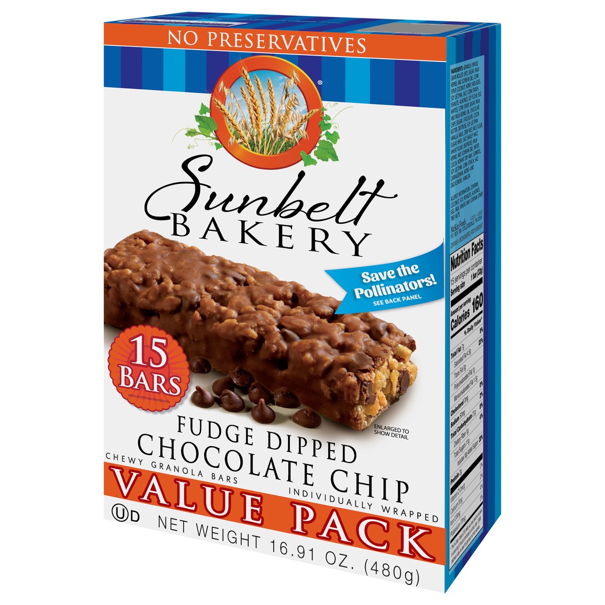 slide 3 of 9, Sunbelt Bakery Chewy Granola Bars, Sunbelt Bakery Value Pack Fudge Dipped Chocolate Chip, 15 ct