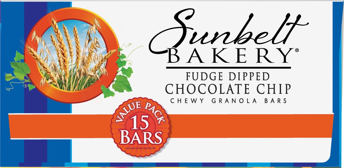 slide 4 of 9, Sunbelt Bakery Chewy Granola Bars, Sunbelt Bakery Value Pack Fudge Dipped Chocolate Chip, 15 ct