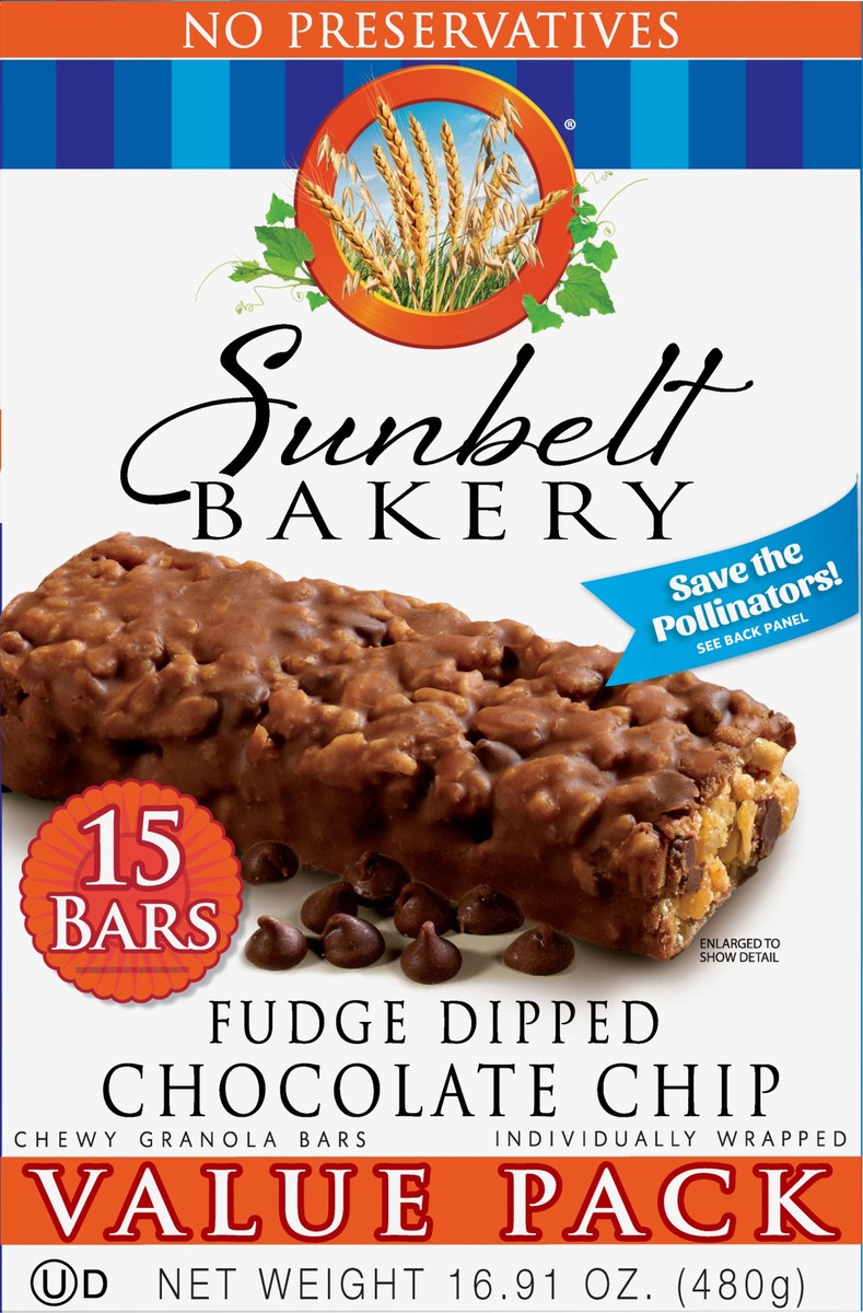 slide 6 of 9, Sunbelt Bakery Chewy Granola Bars, Sunbelt Bakery Value Pack Fudge Dipped Chocolate Chip, 15 ct