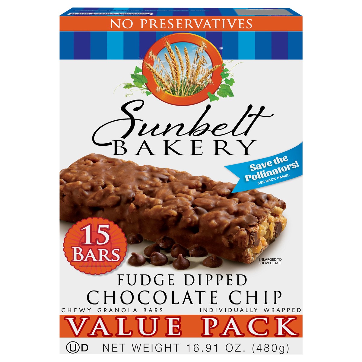 slide 1 of 9, Sunbelt Bakery Chewy Granola Bars, Sunbelt Bakery Value Pack Fudge Dipped Chocolate Chip, 15 ct