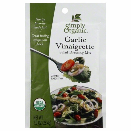 slide 1 of 1, Simply Organic Certified Organic Garlic Vinaigrette Dressing, 1 oz